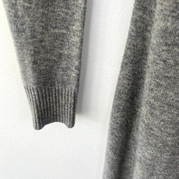 Diane Von Furstenberg Sweater Dress Size P (Small) Gray Ribbed Knit Round Neck - Picture 4 of 16